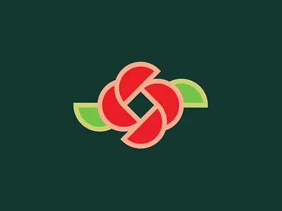 By Any Other Name enamel pin flower geometric illustration mark plant rose rosebud shapes