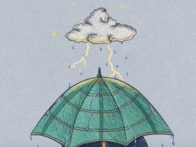 Rainy Day cloud illo illustration occult pattern photoshop rain wicca