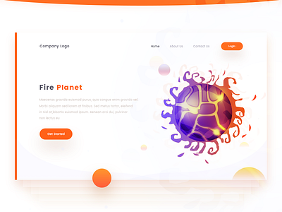 Fire Planet arslan design fire illustration landing page pakistan planet web