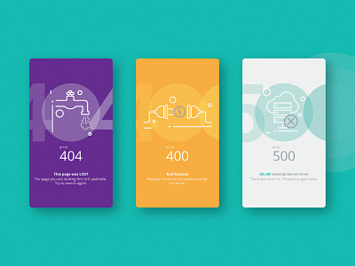 Error Screens app concept design empty state error found icon illustration line icon page screens user interface