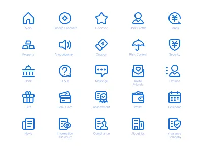 Financial icon icon ui