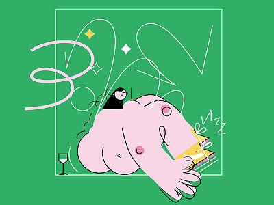 Girl 3 abstract girl midnight mood night outline sad vector wine women