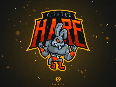 Fighter Hare - Mascot Design esport gaming hare identity logo logotype mascot
