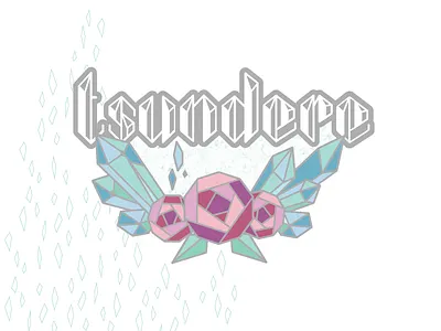 Tsundere Enamel Pin anime cold crystal glass ice love romance rose stain tsundere