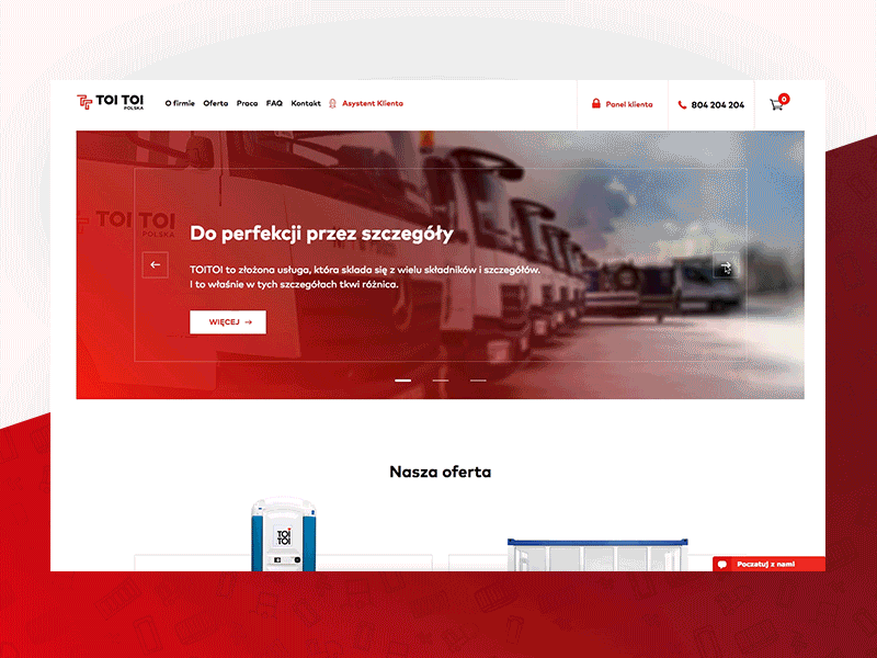 E- commerce platform for ToiToi - animated elements animation design ecommerce personalisation platfirm toitoi ux ui webstie