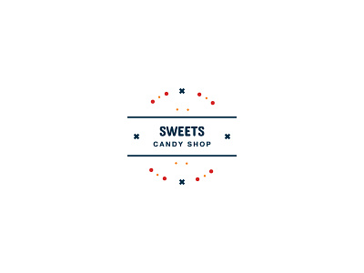 Sweets, Candy Shop Logo Design candy graphic design helvetica identity design logo design sweets