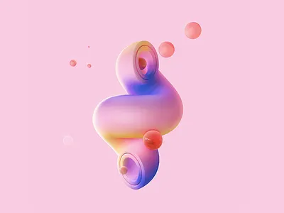 corkscrew spin 3d abstract c4d character render