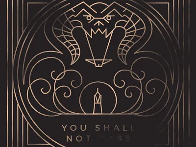 You shall not pass. balrog linework moria