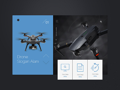 Drone Product Promotion creative design drone ui uidesign ux uxdesign webdesign