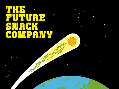 Future Snack Company Identity comet future identity meteor snack space