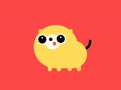 impatient doggy animation illustration