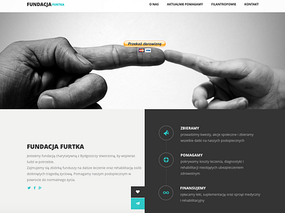 Fundacja Furtka chantry charity foundation one page website