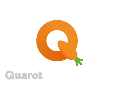 Logo Alphabet 17-26 alphabet carrot concept gradient grid letter logo q vegetable