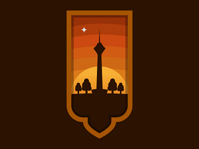 The Tower badge illustration illustrator logo