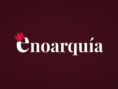 Enoarquía logo blog brand branding crown logo wine