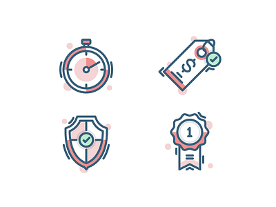 Why Us Icons 2d colored freteman icon illustration outline