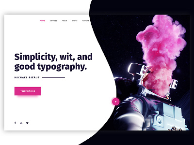 Daily UI #029 (Creative agency header exploration #2) agency artwork creative gradient illustation material typhography ui ux web