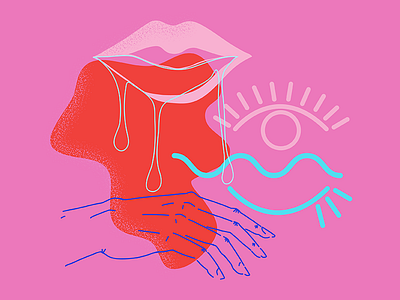 Figure Study V1 blue eye eyes figure grain hand hands lips pink texture vector