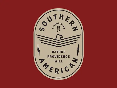 Southern American #2 american badge bolt eagle lightning southern typography