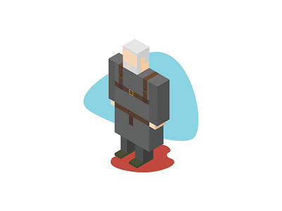 Isometric Hodor a song of ice and fire caricature cartoon game of thrones george r r martin got hbo hodor illustration isometric minimal tv series