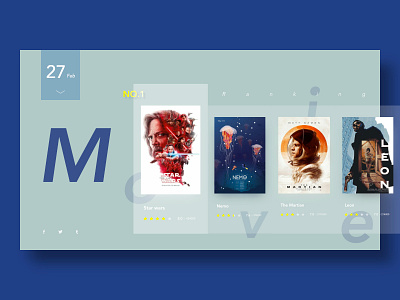 Ranking blue concept layout movie rank web