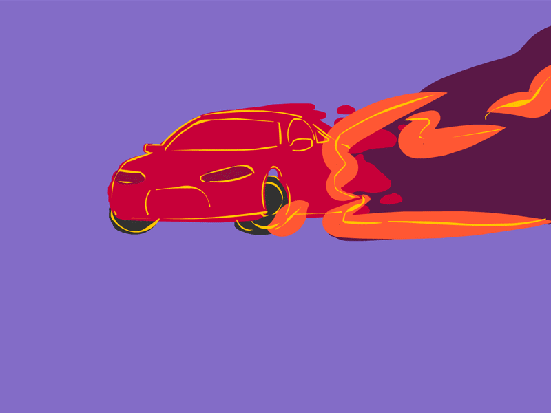 Car Animation after effects animation fun graphic hand drawn illustration motion red