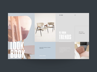 DeVorm Lookbook chairs collection designer exhibition form furniture interior lookbook promo ui ux website