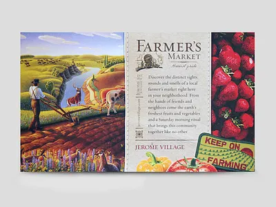 Real Estate Collateral branding collateral home home development homes jerome village post card real estate village