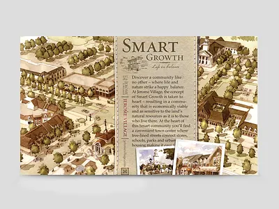 Real Estate Collateral branding collateral home home development homes jerome village post card real estate village