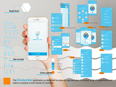 Coctail Box application cocktails collection mix ui