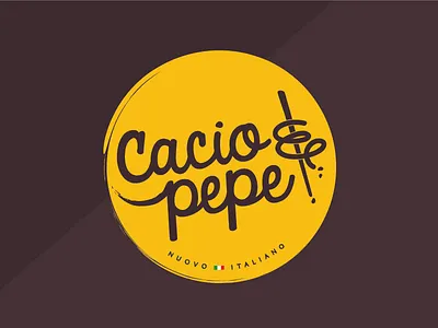 CACIO É PEPE // italian restaurant brand branding food logo puertorico restaurant