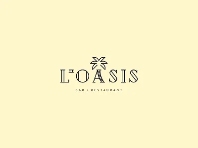 l'oasis bar branding concept identity restaurant type typography