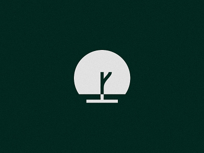 Tree branding geometric green icon raleigh simple tree