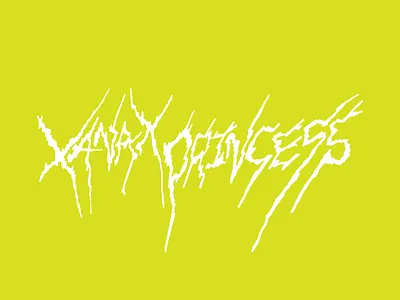Xanax Princess \m/ lettering metal music typography