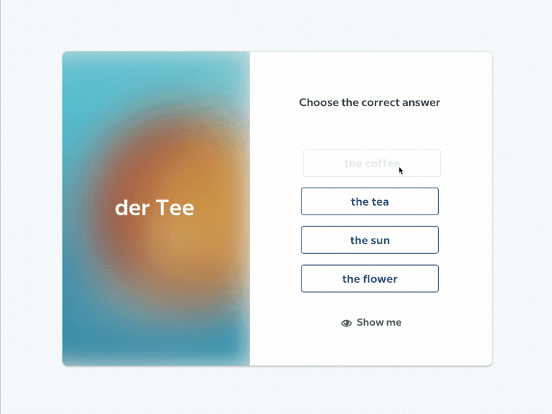 Design exploration_vocabulary card animation card card design cards clean language learning learning minimal ui ux web