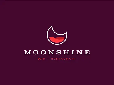 Moonshine bar beverage branding identity liquor logo mark moon moonshine restaurant symbol