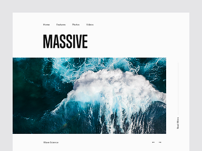 Massive clean editorial layout magazine minimal munich ocean type typography wave