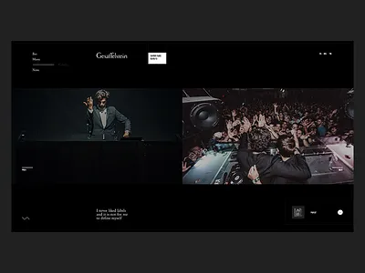 Gesaffelstein card clean creative design minimal photo portfolio ui ux web website