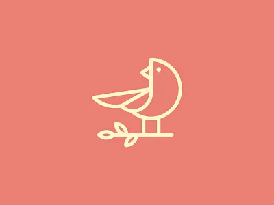 Lil Bird bird icon illustration line logo spring