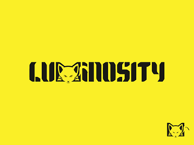 Luminosity - Branding angled branding cat custom font icon streamer twitch typography wordmark