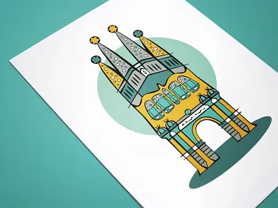 Barcelona barcelona city illustration prints