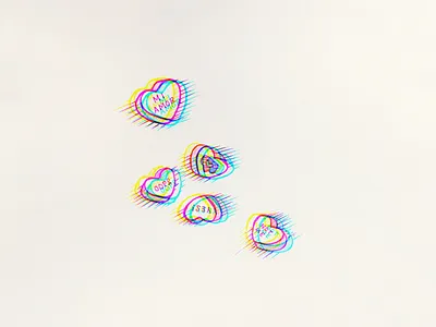 something sweet for past and future ones 3d cmyk design heart illustration