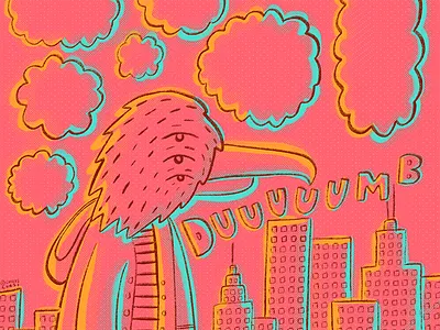 ...and also stupid... bird city comic graphic illustration texture