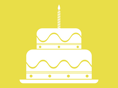 White Birthday Cake birthday cake candle card celebration design flat greeting illustration invitation poster vector