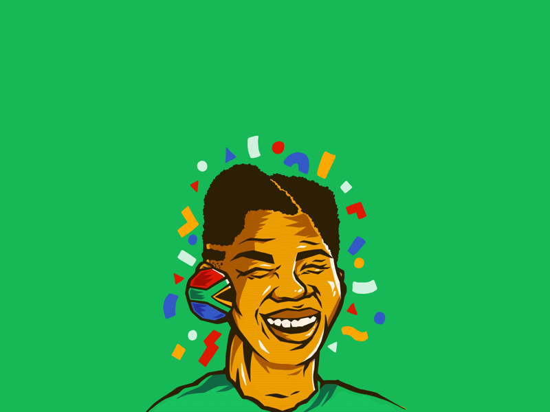 Example of Nelson Rolihlahla Mandela (iPad Illustration)