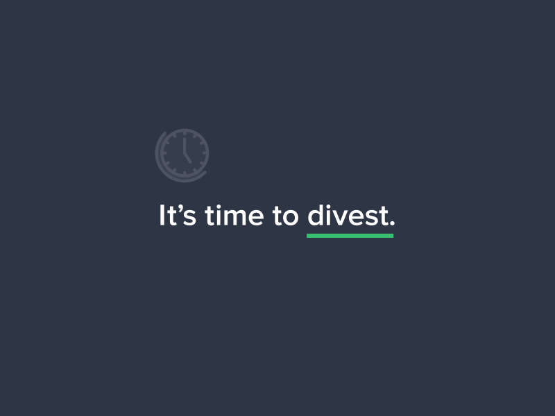 Divest animation divest fintech icon sans serif