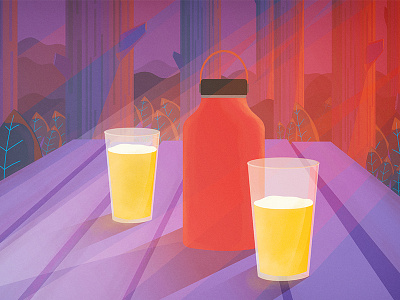 Hydro Flask - Spec Ad 4 character design illustration lighting marketing textured