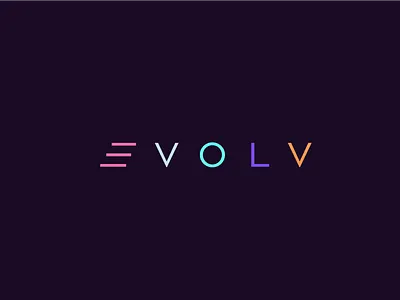 EVOLV | Brand branding colorful evolve identity logo stairs word mark
