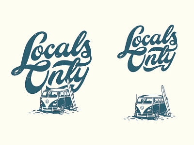 Locals Only Type logo script texture typography wordmark