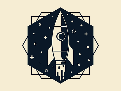 Rocket badge rocket space